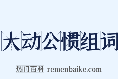 大动公惯组词是什么意思的图片